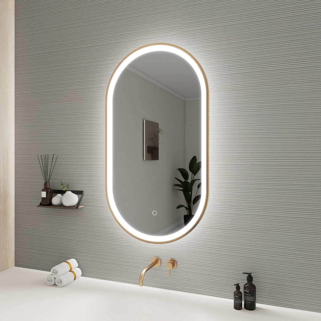 Framed LED Oval Mirror by Elegant - view 27