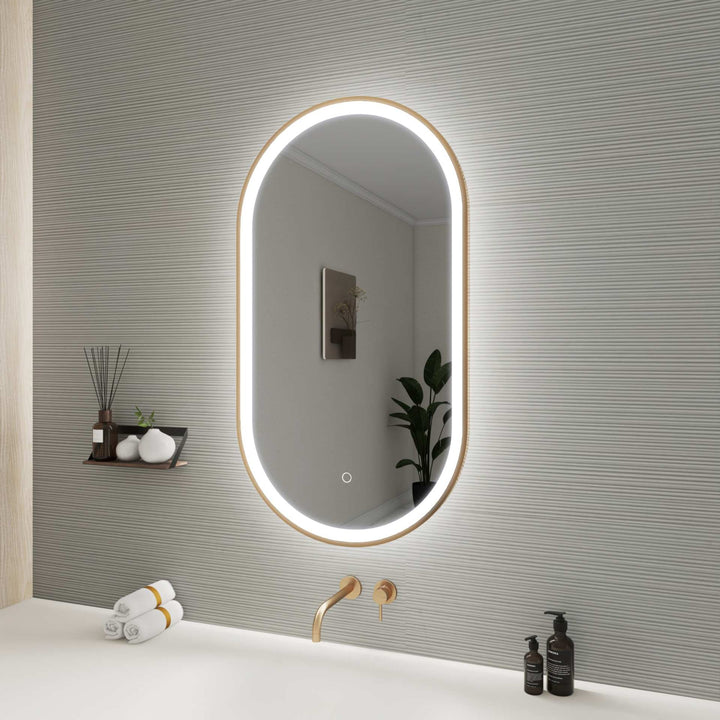 Framed LED Oval Mirror by Elegant - view 27