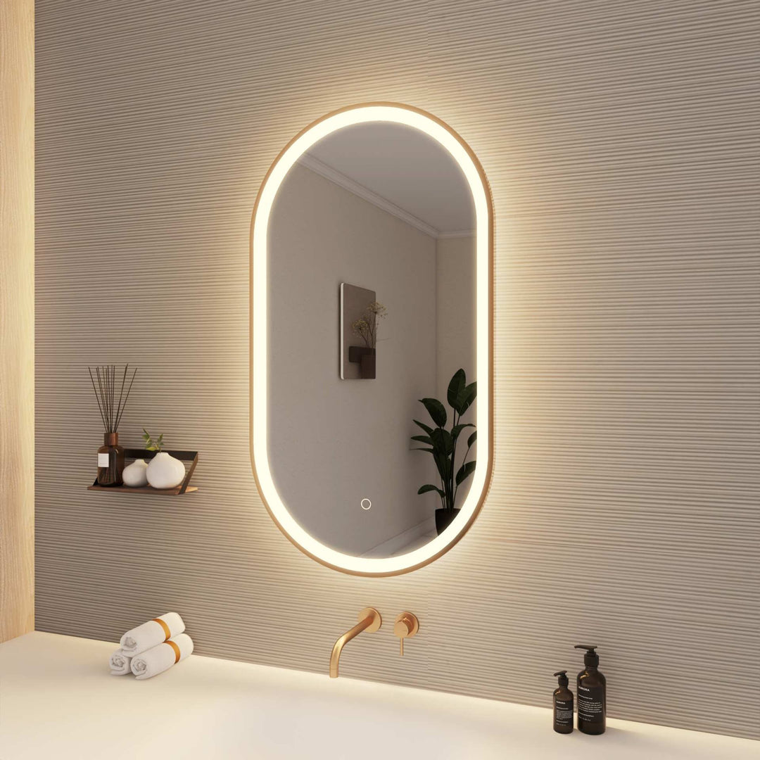 Framed LED Oval Mirror by Elegant - view 28