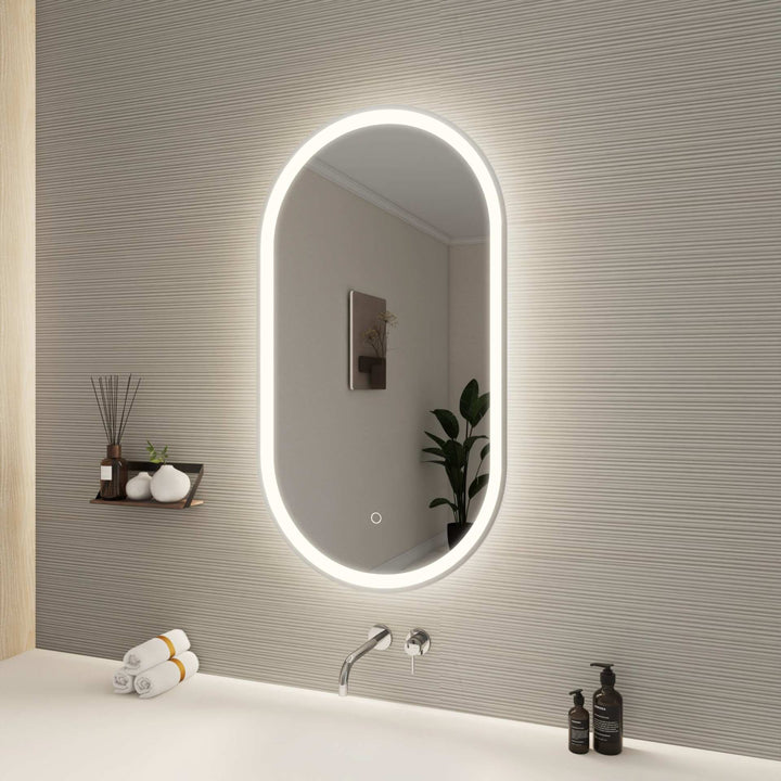 Framed LED Oval Mirror by Elegant - view 33