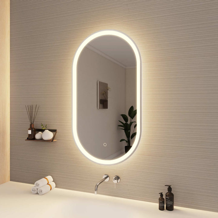 Framed LED Oval Mirror by Elegant - view 34
