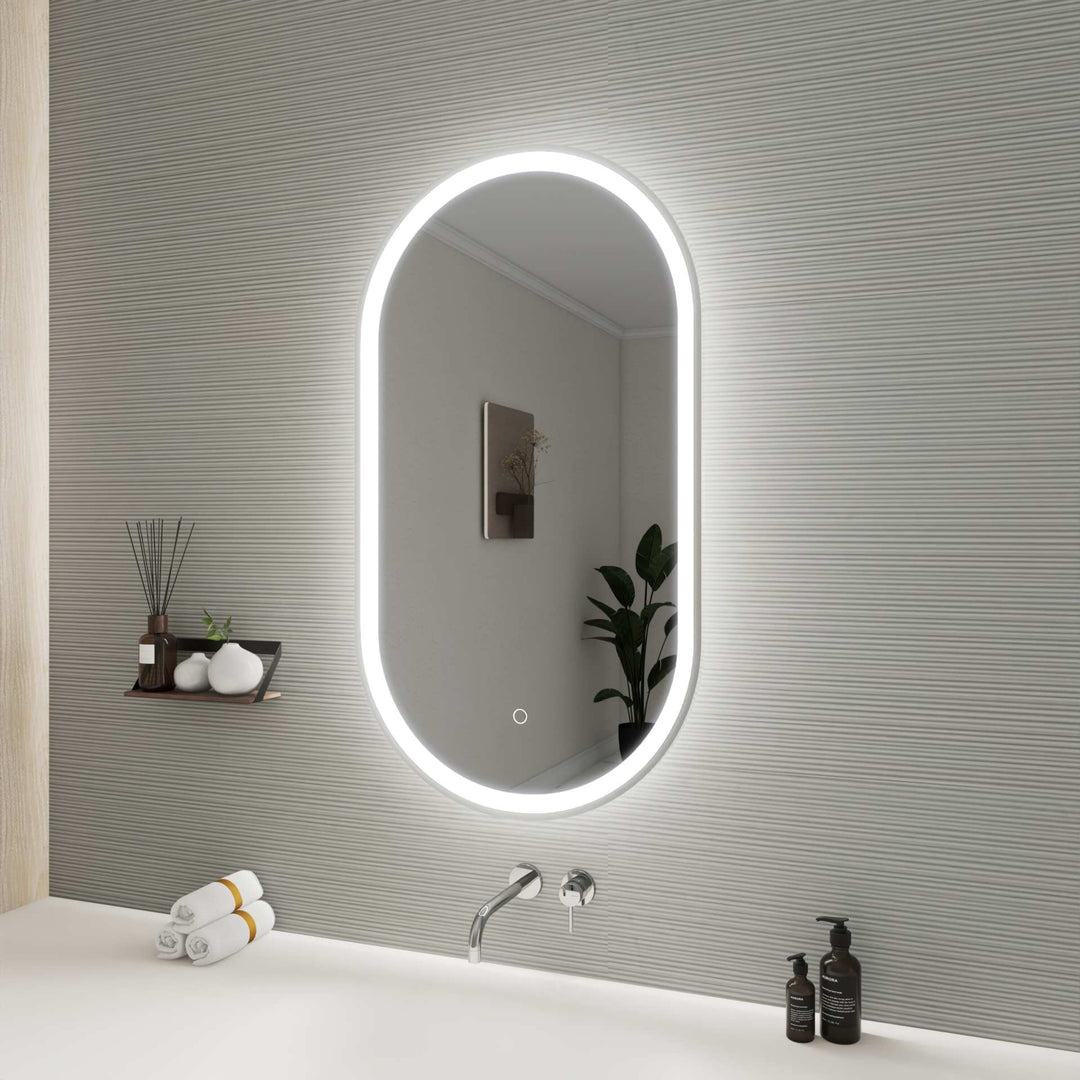 Framed LED Oval Mirror by Elegant - view 35