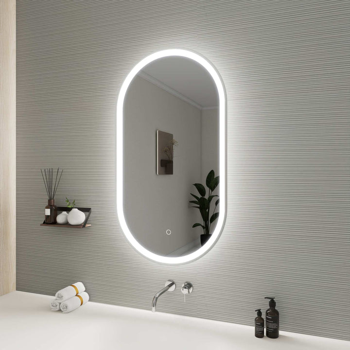 Framed LED Oval Mirror by Elegant - view 35