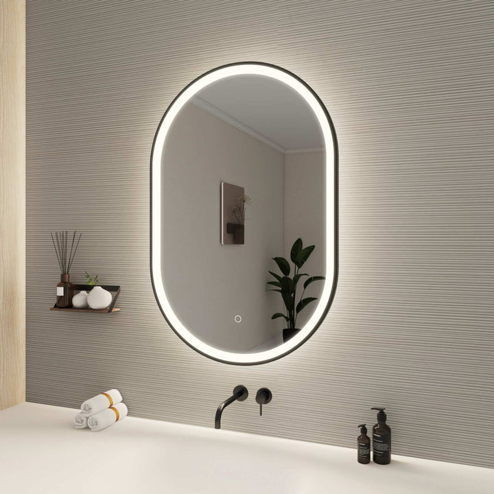 Framed LED Oval Mirror by Elegant - view 39