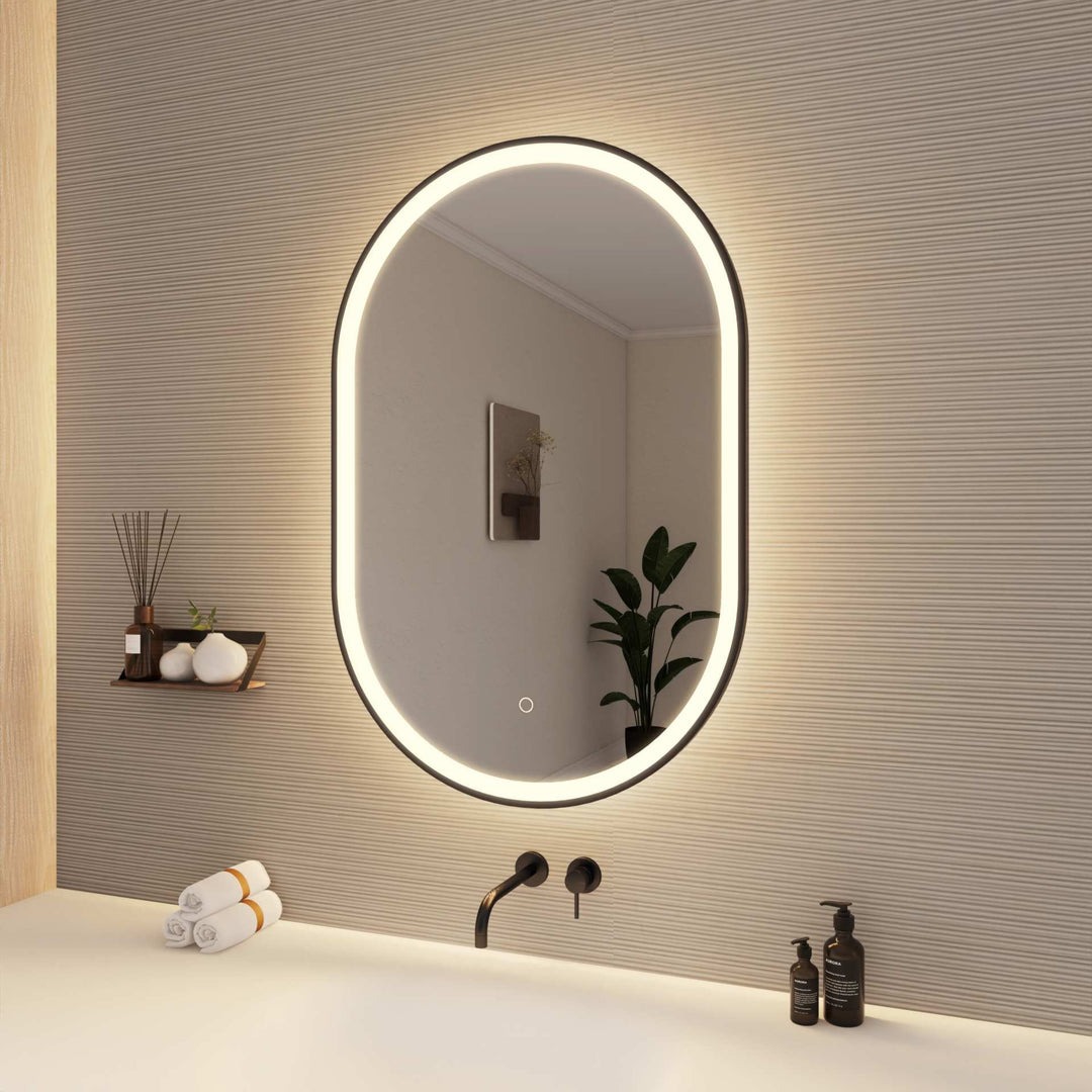Framed LED Oval Mirror by Elegant - view 40