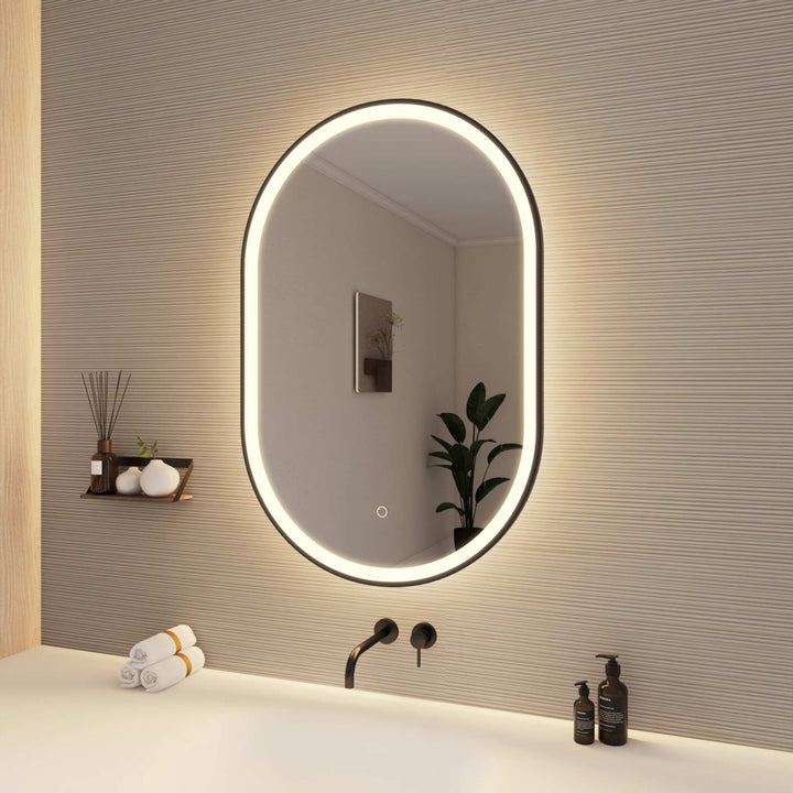 Framed LED Oval Mirror by Elegant - view 40