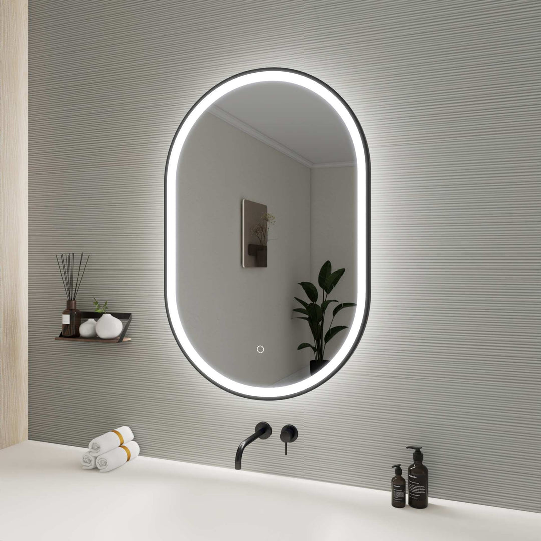 Framed LED Oval Mirror by Elegant - view 41