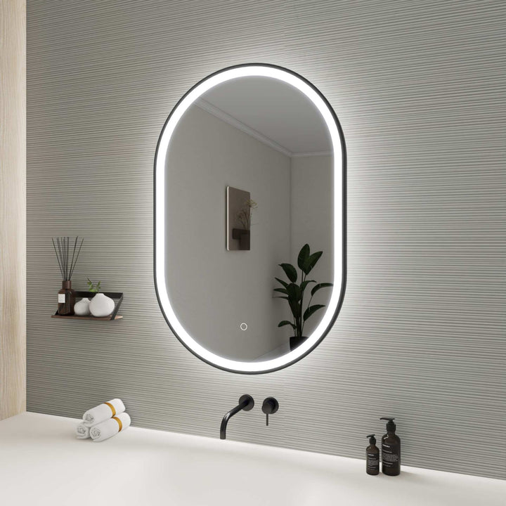 Framed LED Oval Mirror by Elegant - view 41