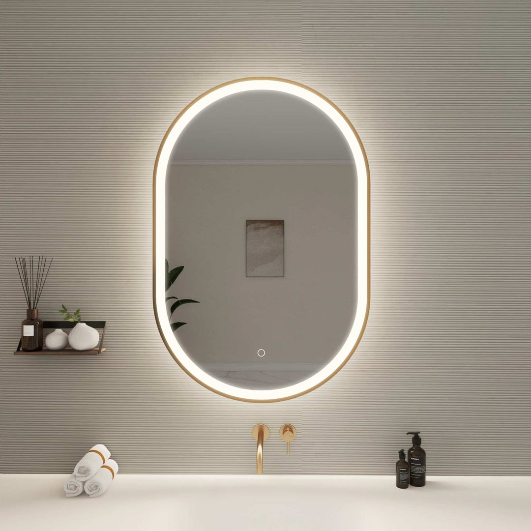 Framed LED Oval Mirror by Elegant - view 44