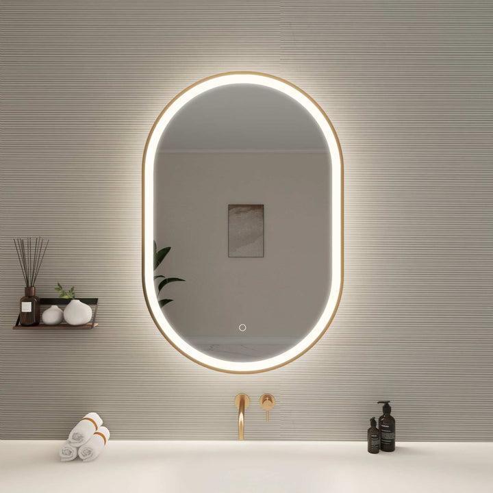 Framed LED Oval Mirror by Elegant - view 44
