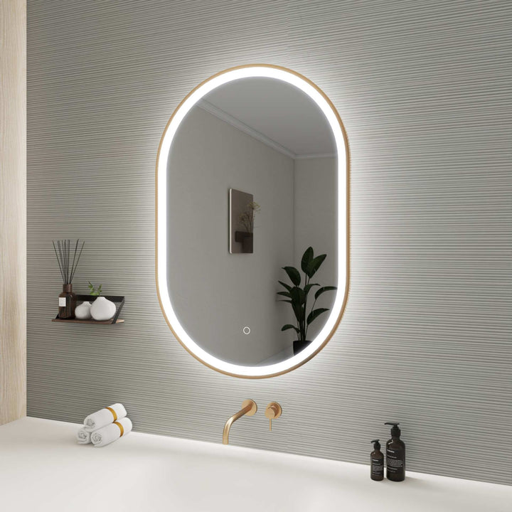 Framed LED Oval Mirror by Elegant - view 46