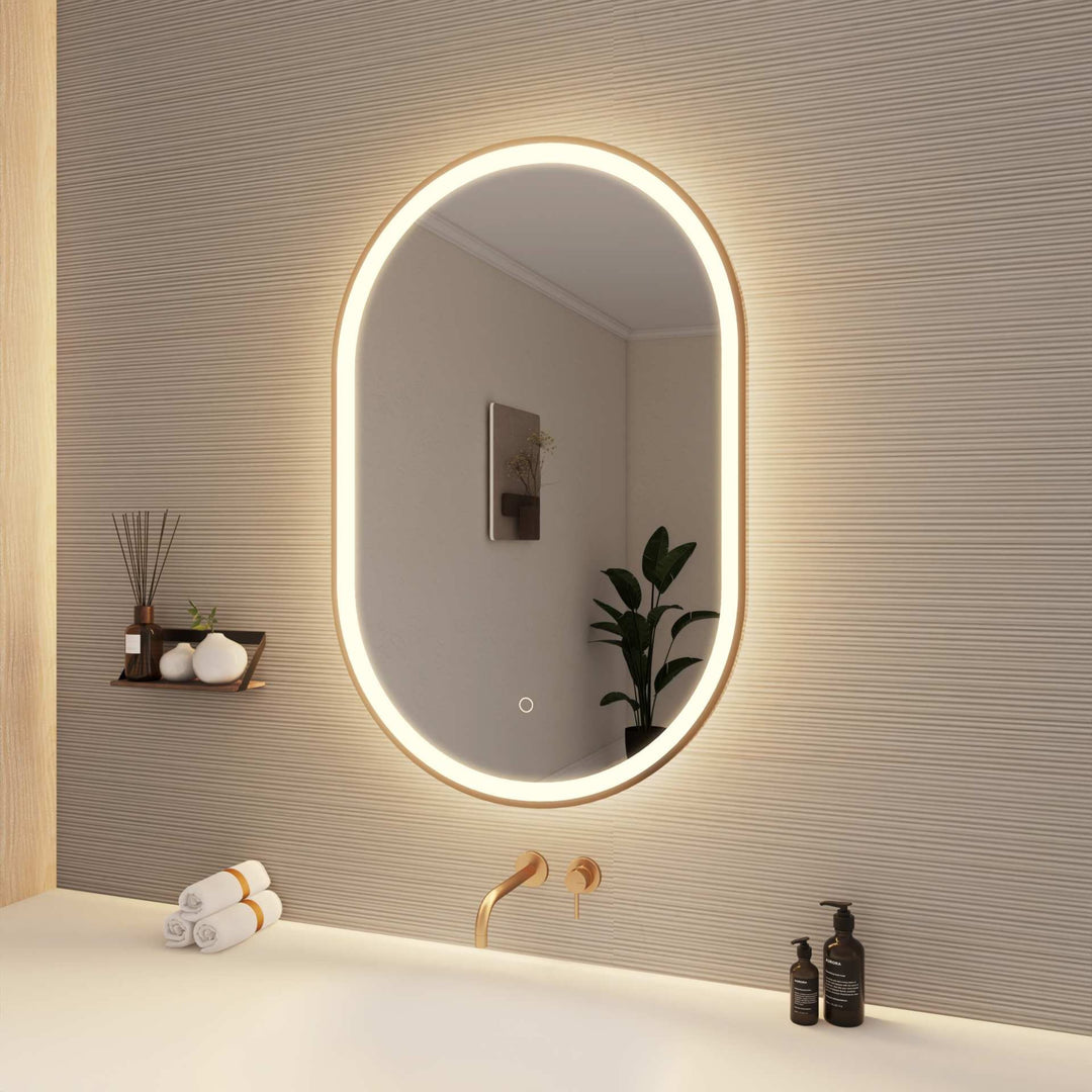 Framed LED Oval Mirror by Elegant - view 47