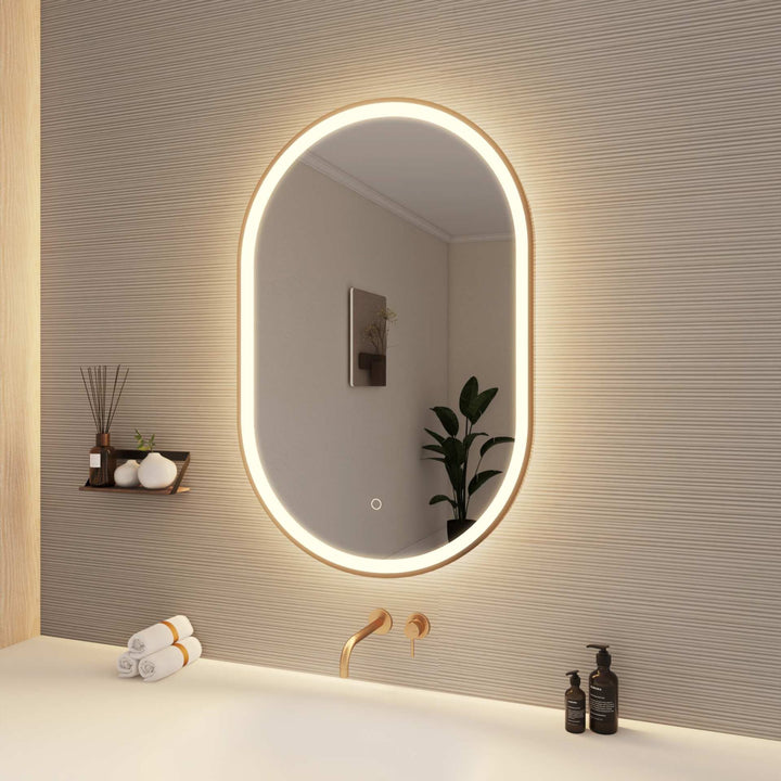 Framed LED Oval Mirror by Elegant - view 47