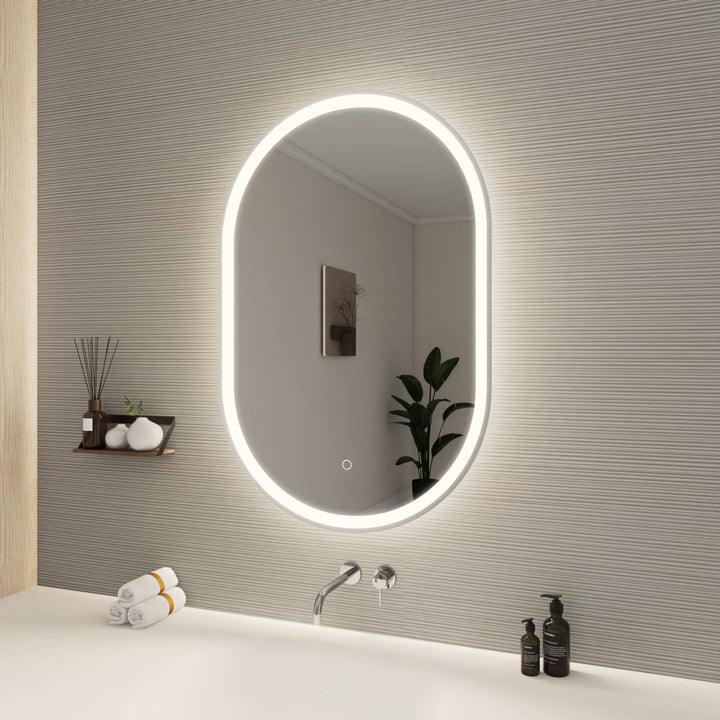 Framed LED Oval Mirror by Elegant - view 51