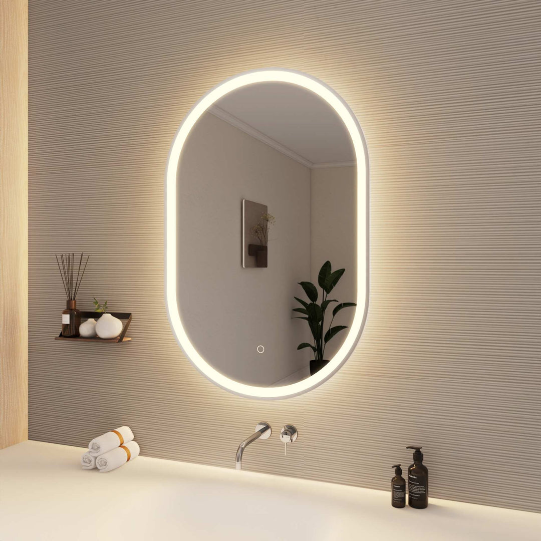 Framed LED Oval Mirror by Elegant - view 52