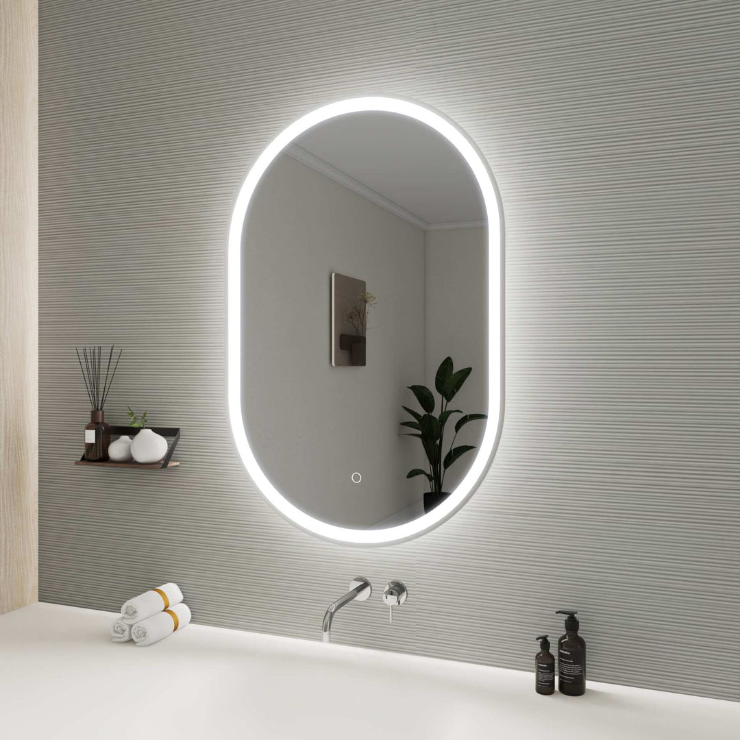 Framed LED Oval Mirror by Elegant - view 53