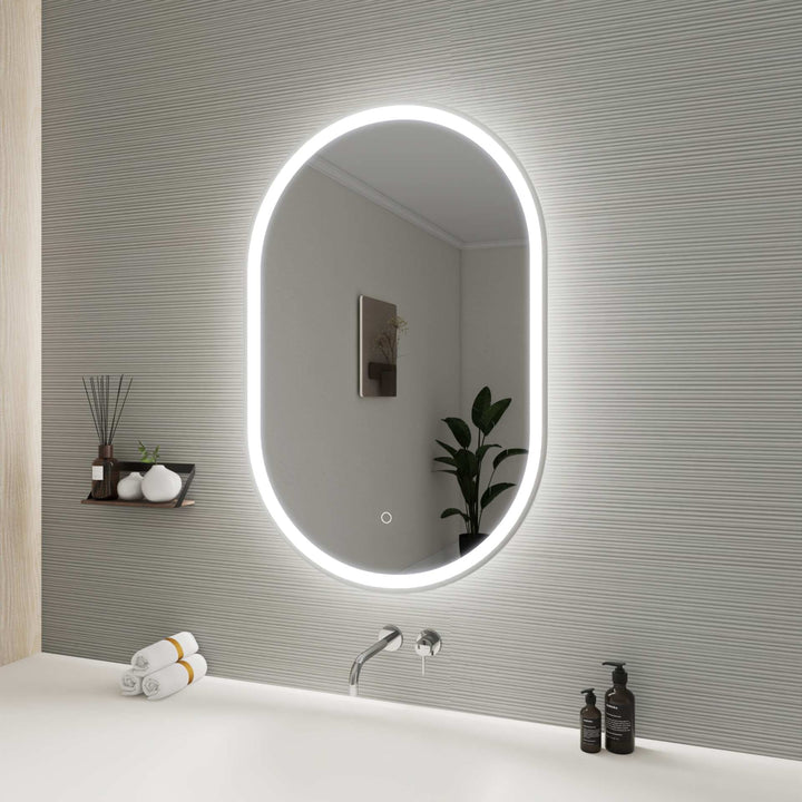 Framed LED Oval Mirror by Elegant - view 53