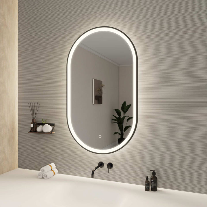 Framed LED Oval Mirror by Elegant - view 57