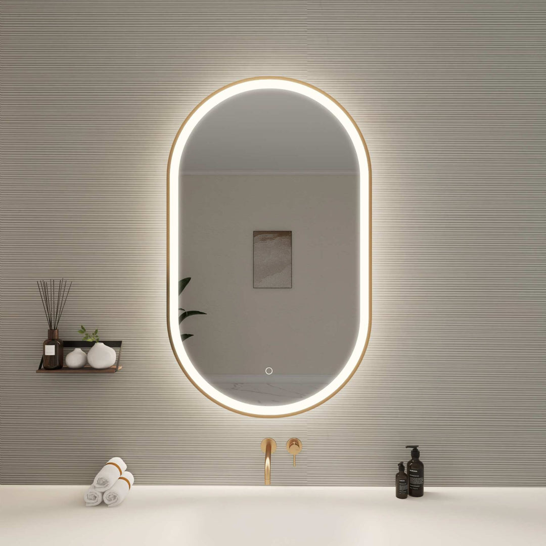 Framed LED Oval Mirror by Elegant - view 62