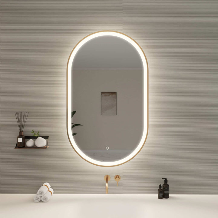 Framed LED Oval Mirror by Elegant - view 62