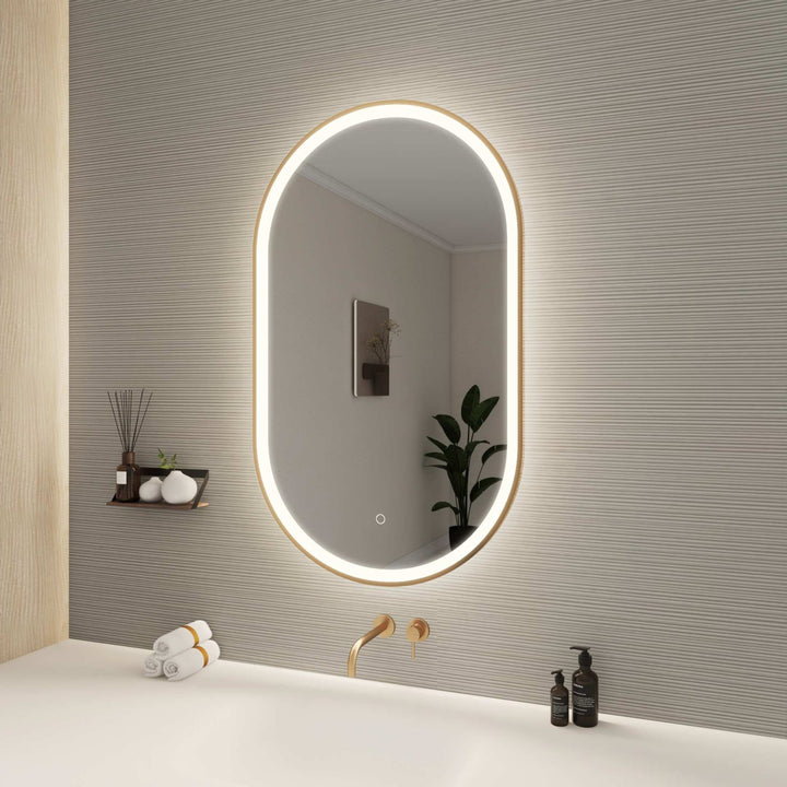 Framed LED Oval Mirror by Elegant - view 63