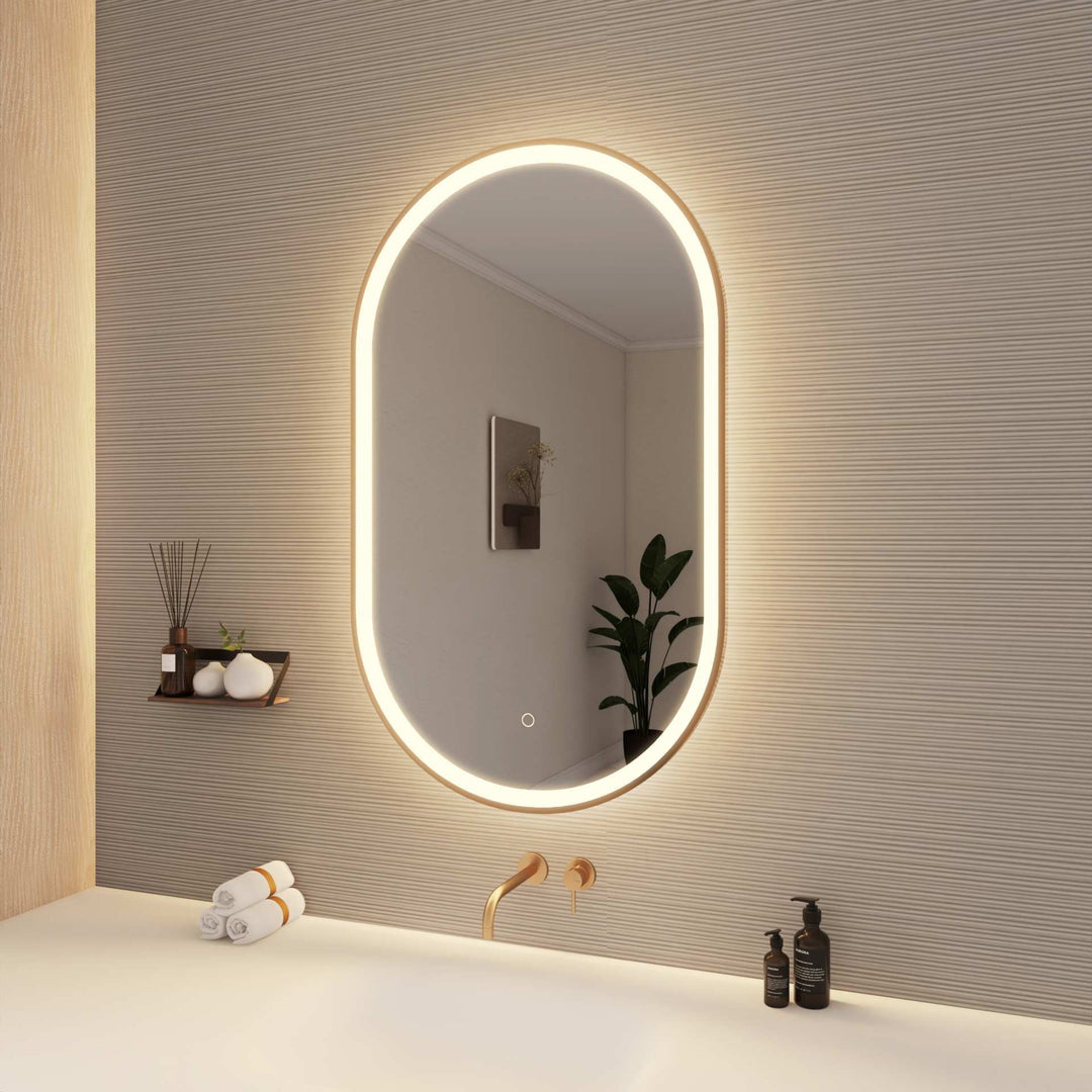 Framed LED Oval Mirror by Elegant - view 64