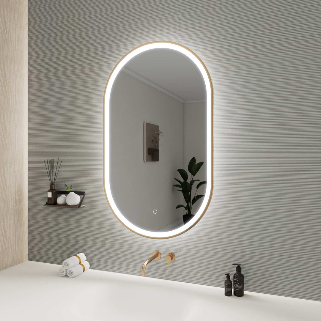 Framed LED Oval Mirror by Elegant - view 65