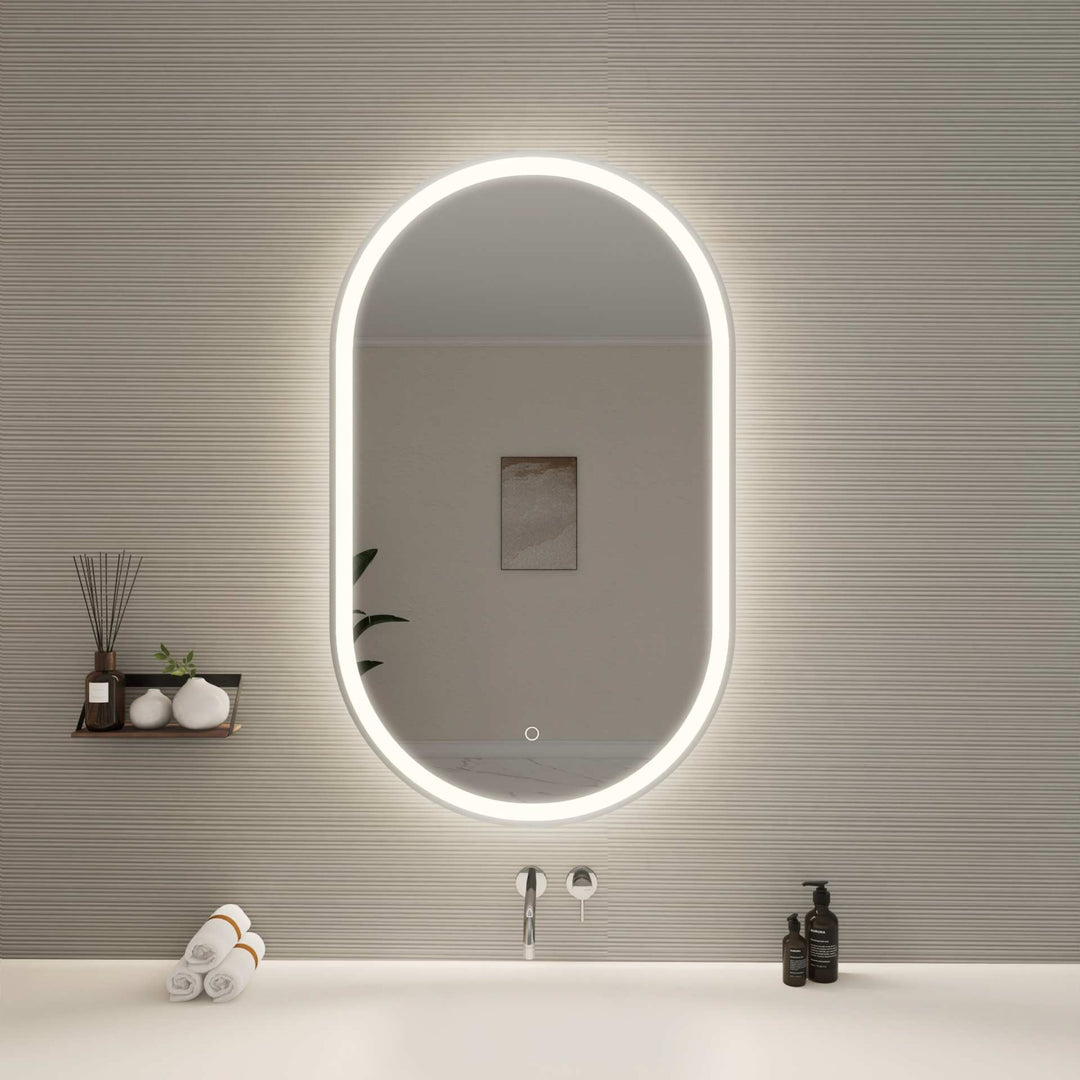 Framed LED Oval Mirror by Elegant - view 68