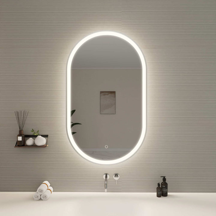 Framed LED Oval Mirror by Elegant - view 68