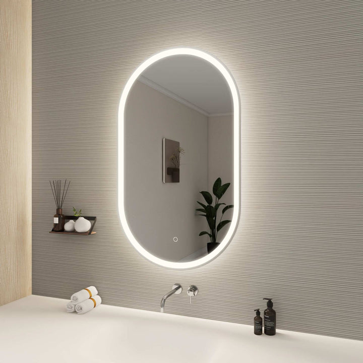 Framed LED Oval Mirror by Elegant - view 69