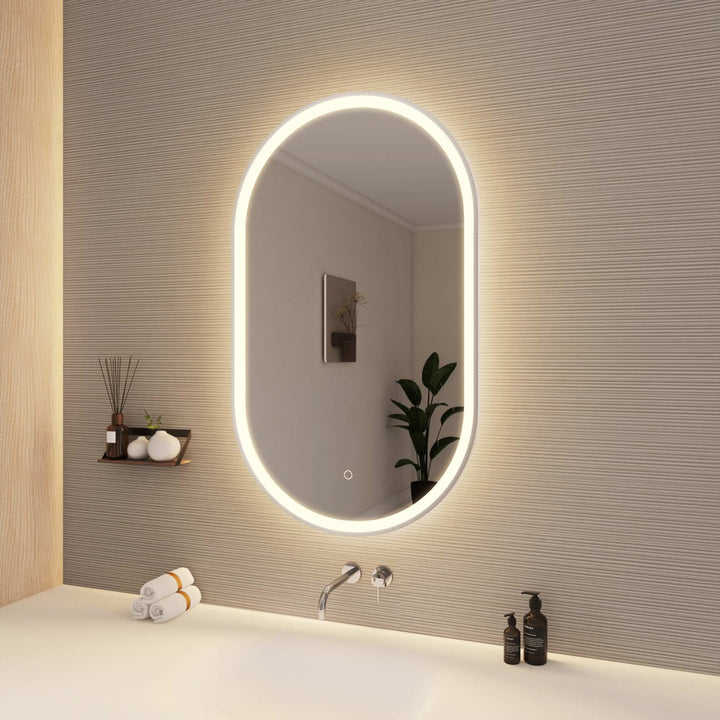 Framed LED Oval Mirror by Elegant - view 70
