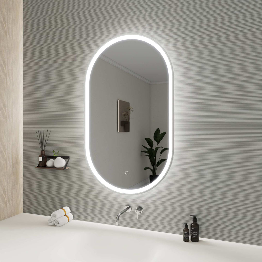 Framed LED Oval Mirror by Elegant - view 71