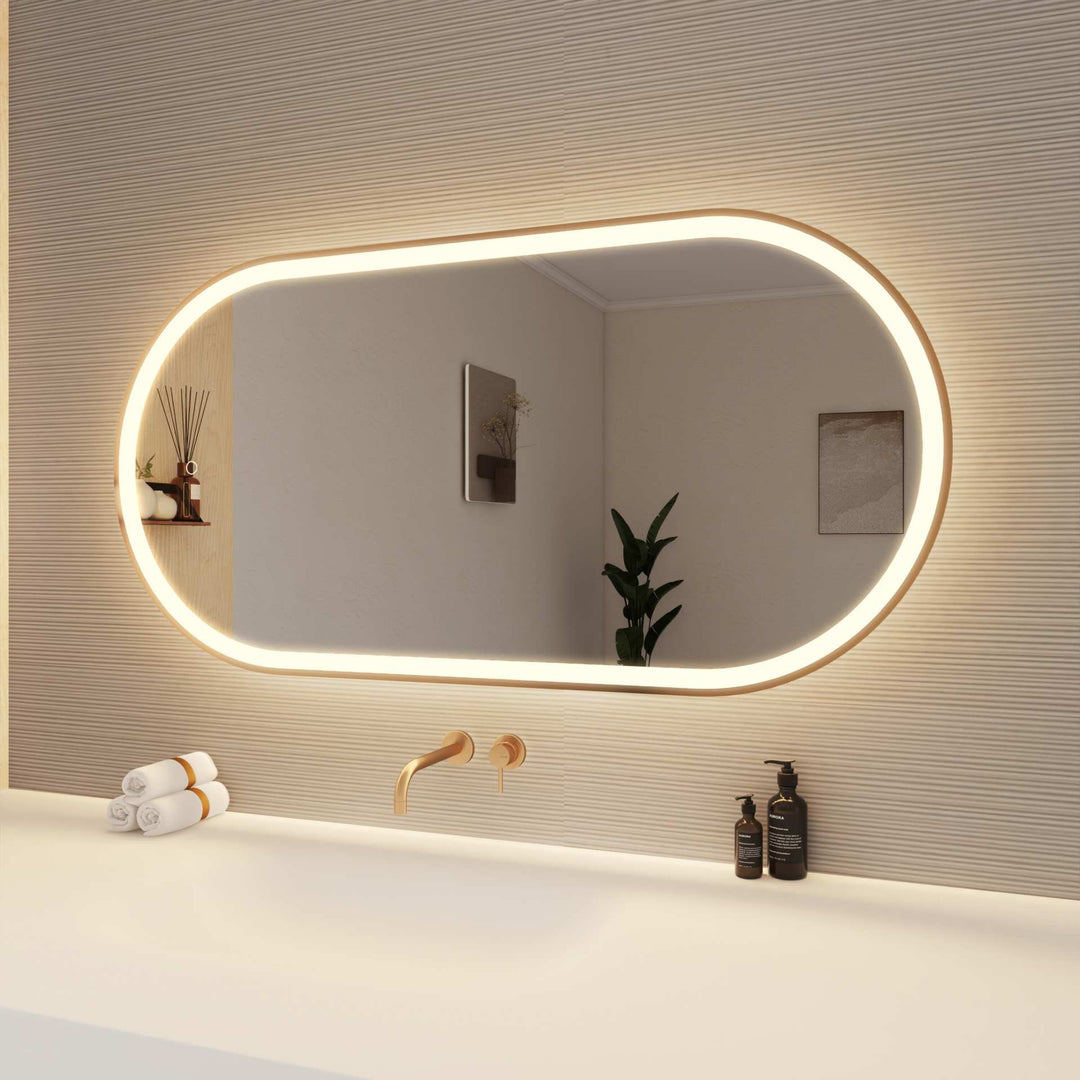 Framed LED Oval Mirror by Elegant - view 82
