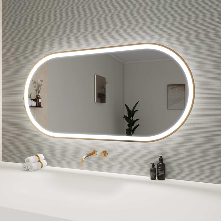 Framed LED Oval Mirror by Elegant - view 83