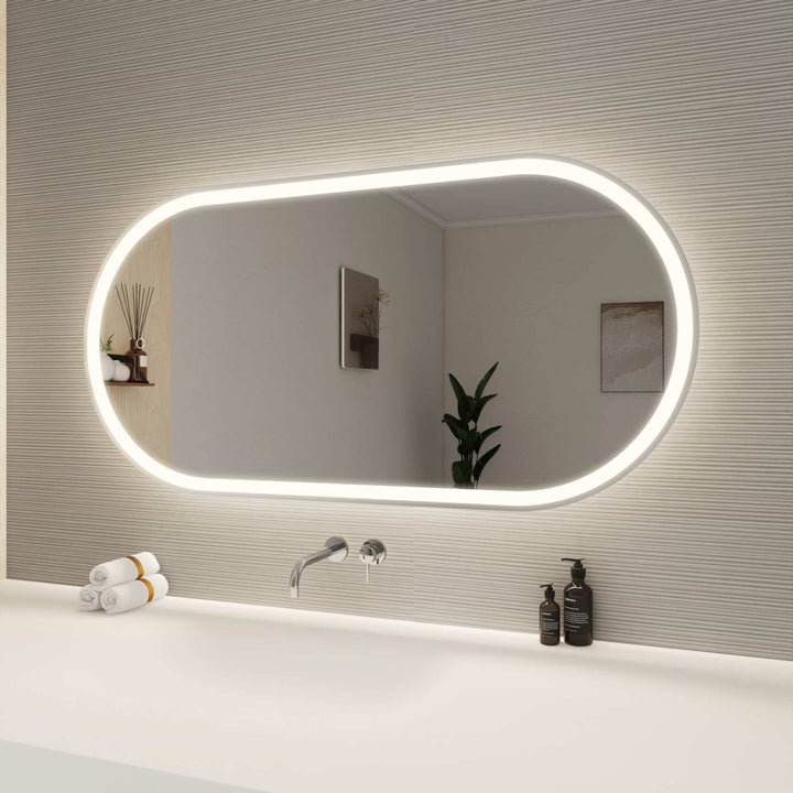 Framed LED Oval Mirror by Elegant - view 87