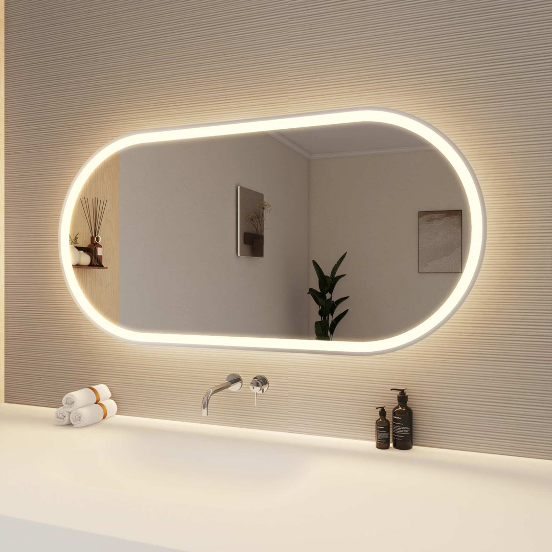 Framed LED Oval Mirror by Elegant - view 88