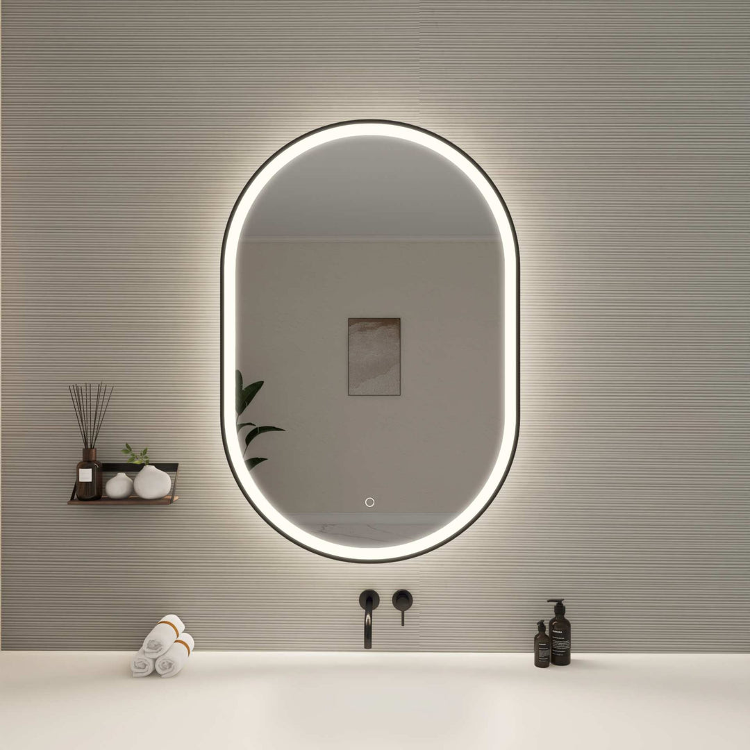 Framed LED Oval Mirror by Elegant - view 92