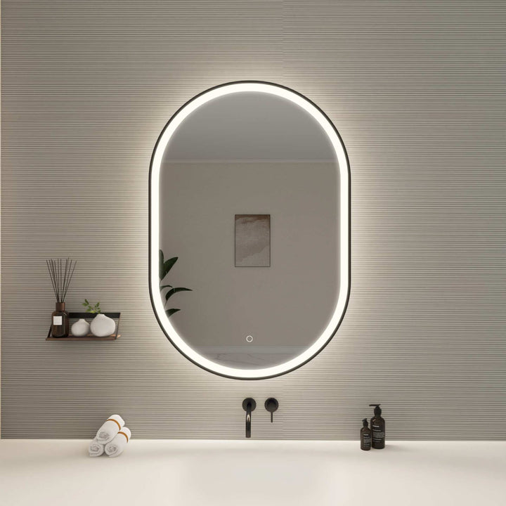 Framed LED Oval Mirror by Elegant - view 92