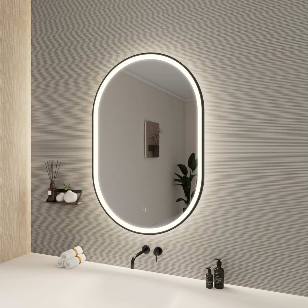 Framed LED Oval Mirror by Elegant - view 93