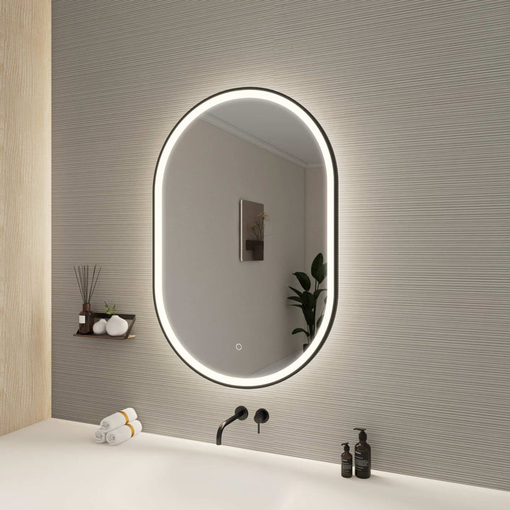 Framed LED Oval Mirror by Elegant - view 93