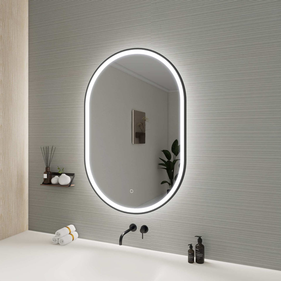 Framed LED Oval Mirror by Elegant - view 95