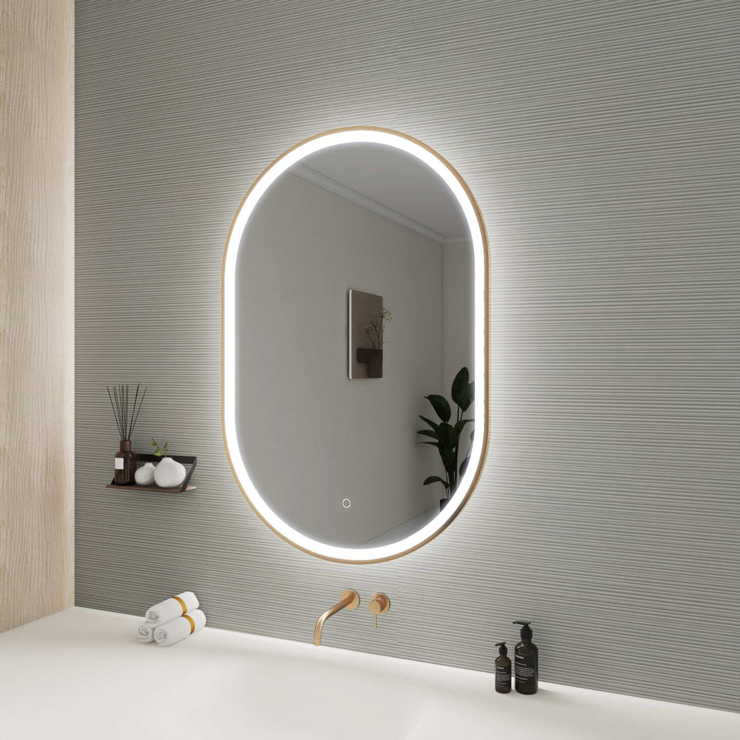Framed LED Oval Mirror by Elegant - view 101