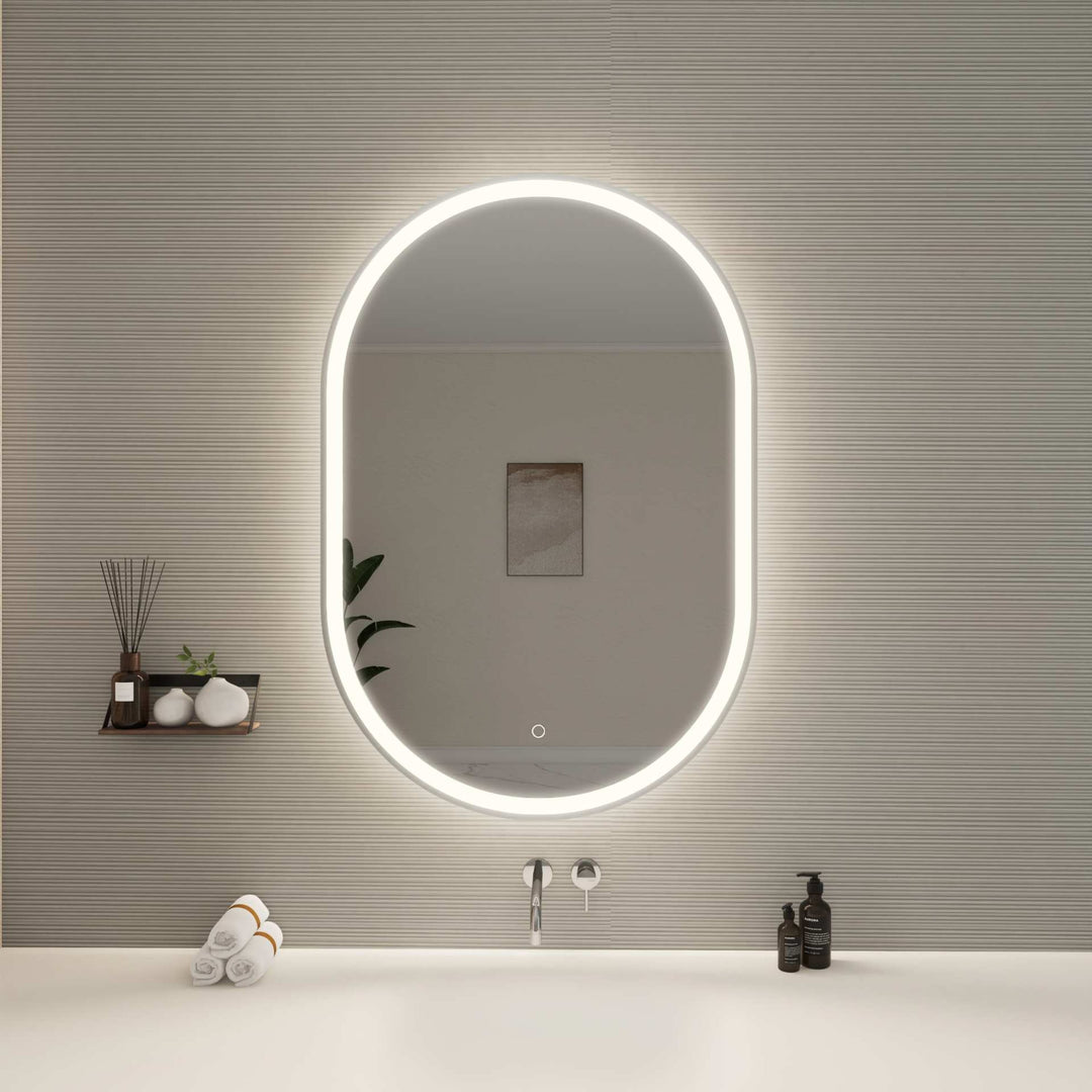 Framed LED Oval Mirror by Elegant - view 104