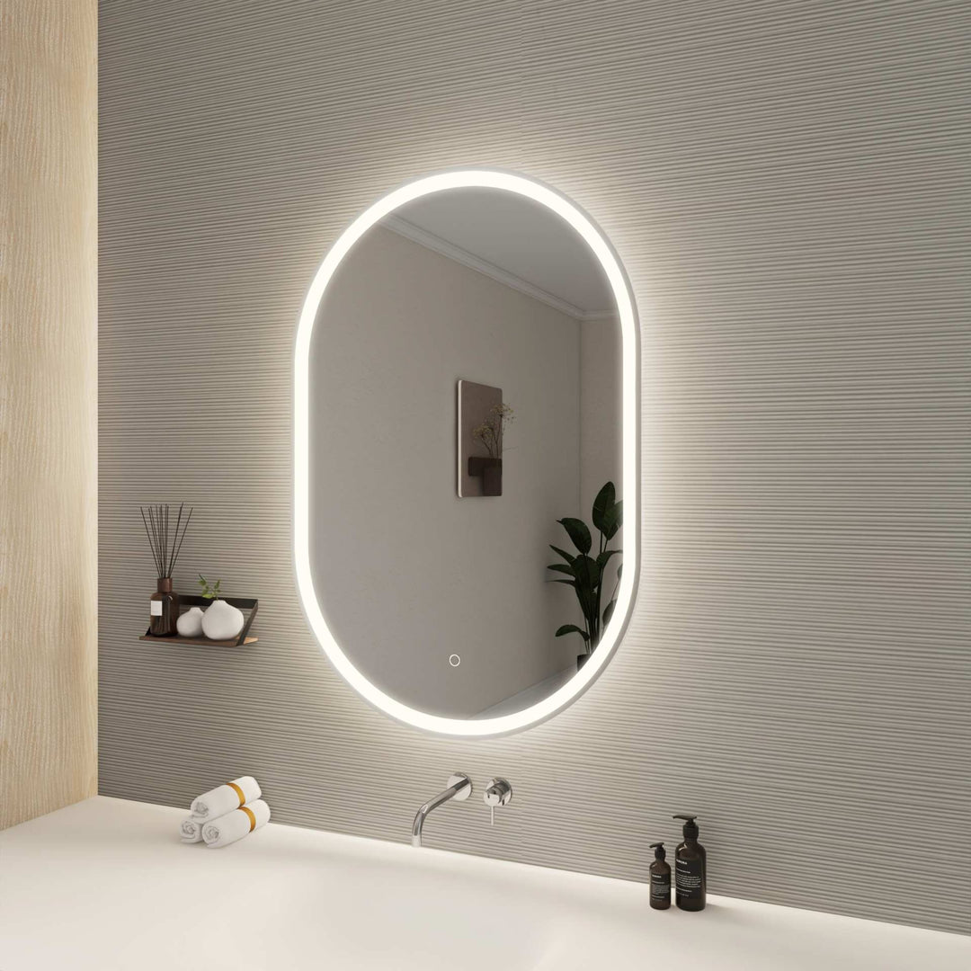 Framed LED Oval Mirror by Elegant - view 105