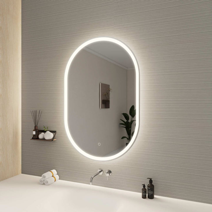 Framed LED Oval Mirror by Elegant - view 105