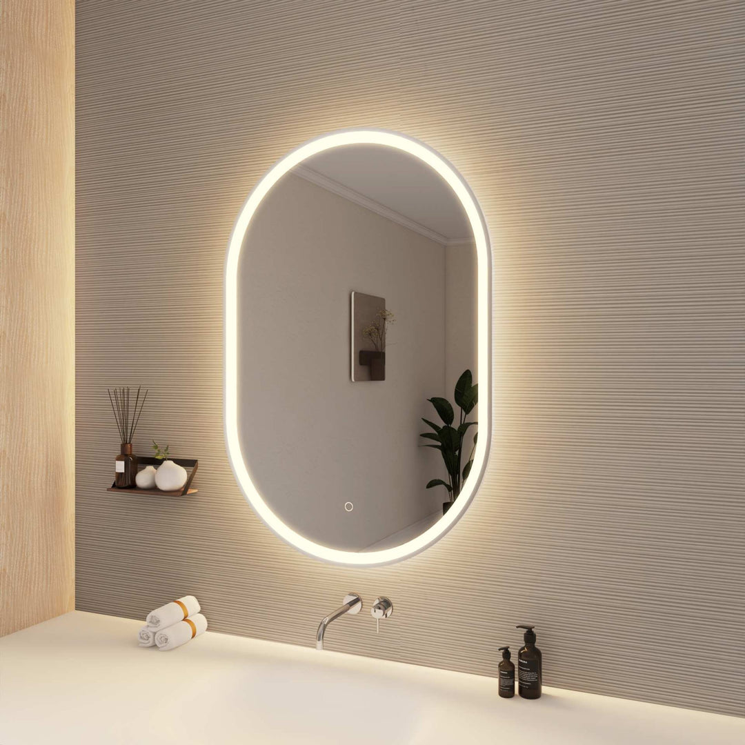 Framed LED Oval Mirror by Elegant - view 106
