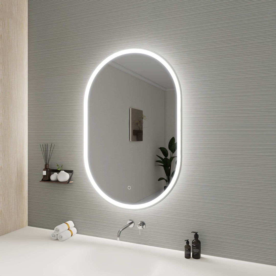 Framed LED Oval Mirror by Elegant - view 107