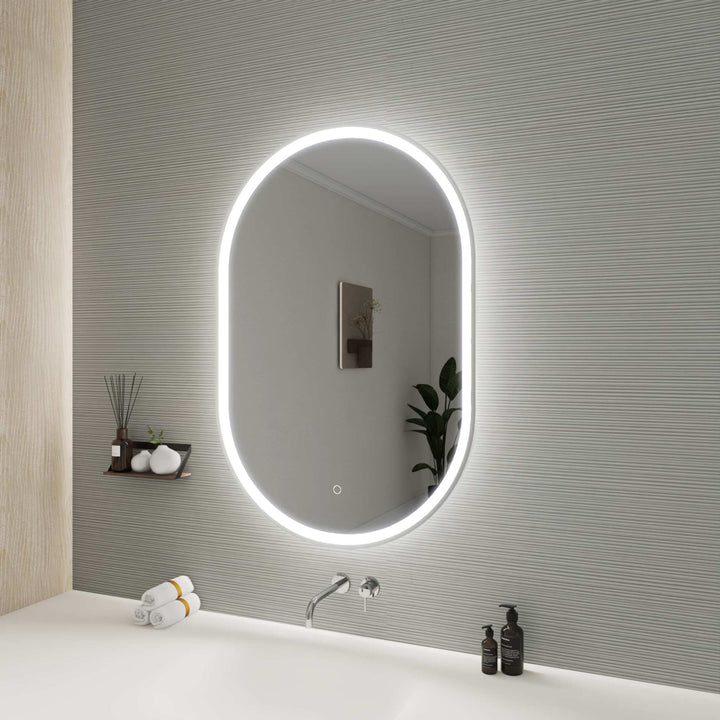 Framed LED Oval Mirror by Elegant - view 107