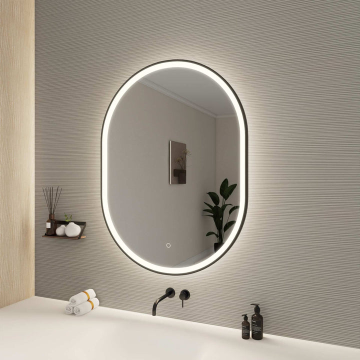 Framed LED Oval Mirror by Elegant - view 111