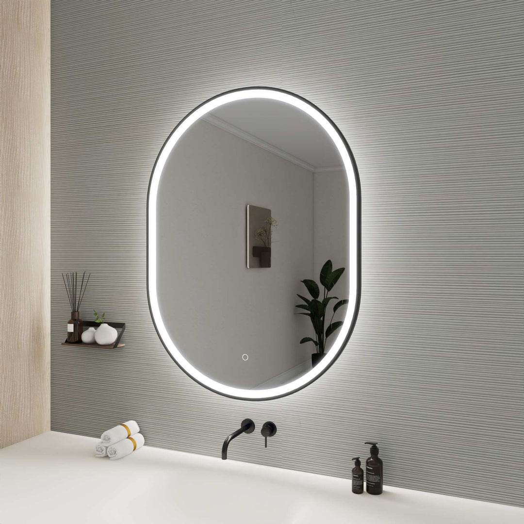 Framed LED Oval Mirror by Elegant - view 113